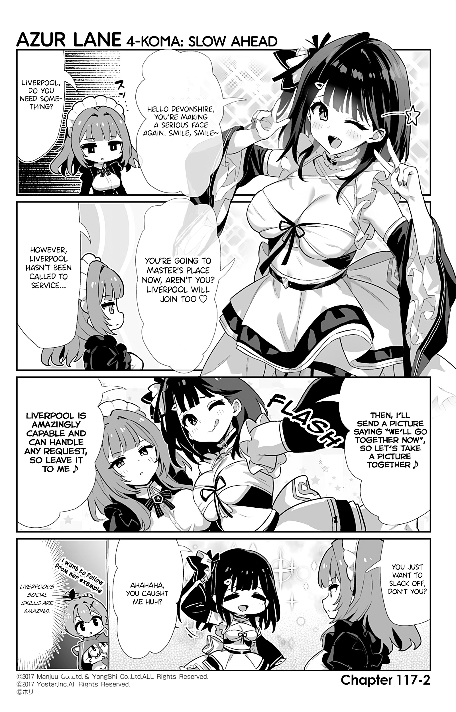 Azur Lane 4-Koma: Slow Ahead - Chapter 117: Devonshire & Liverpool