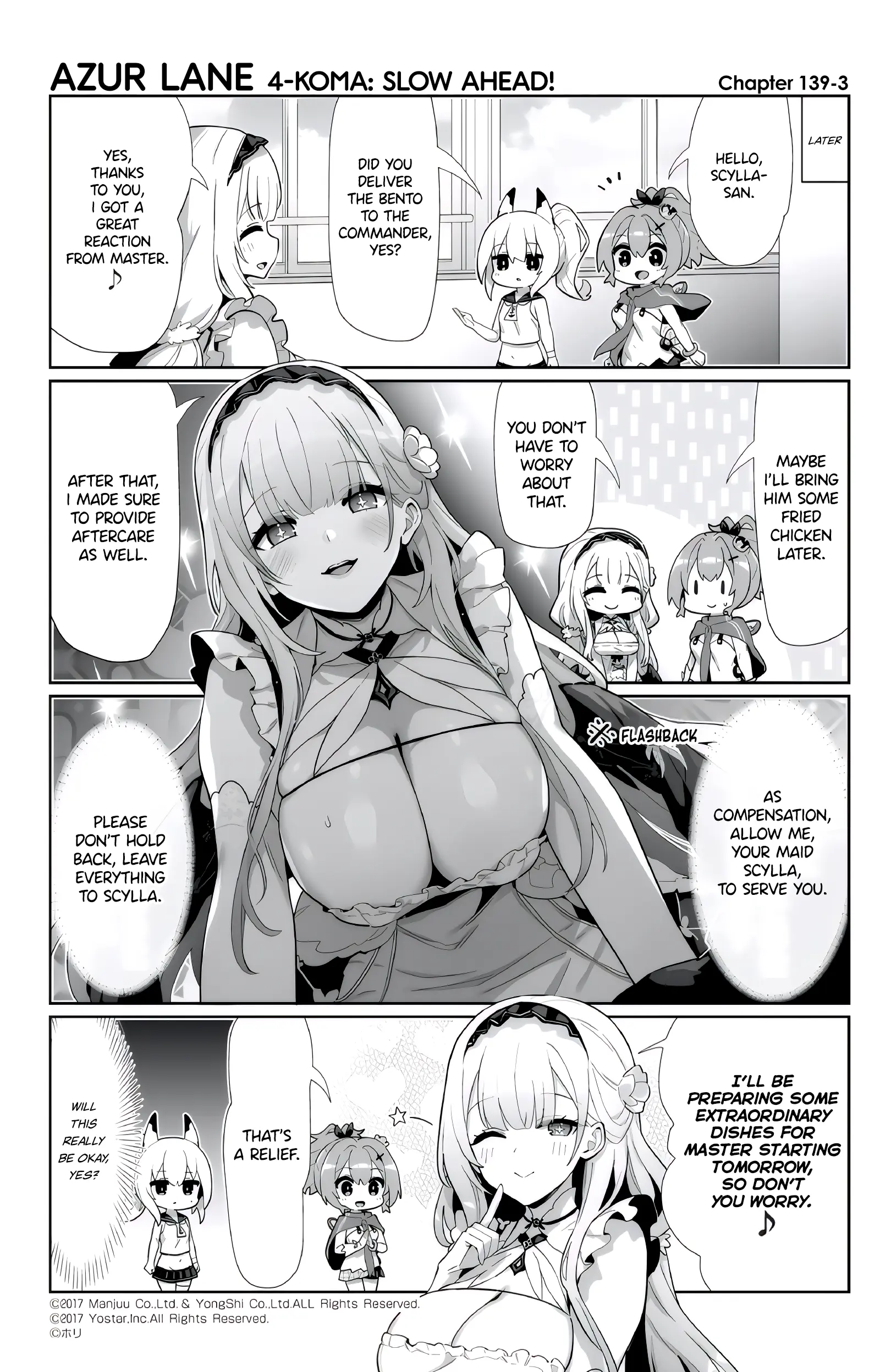 Azur Lane 4-Koma: Slow Ahead - Chapter 139: Scylla