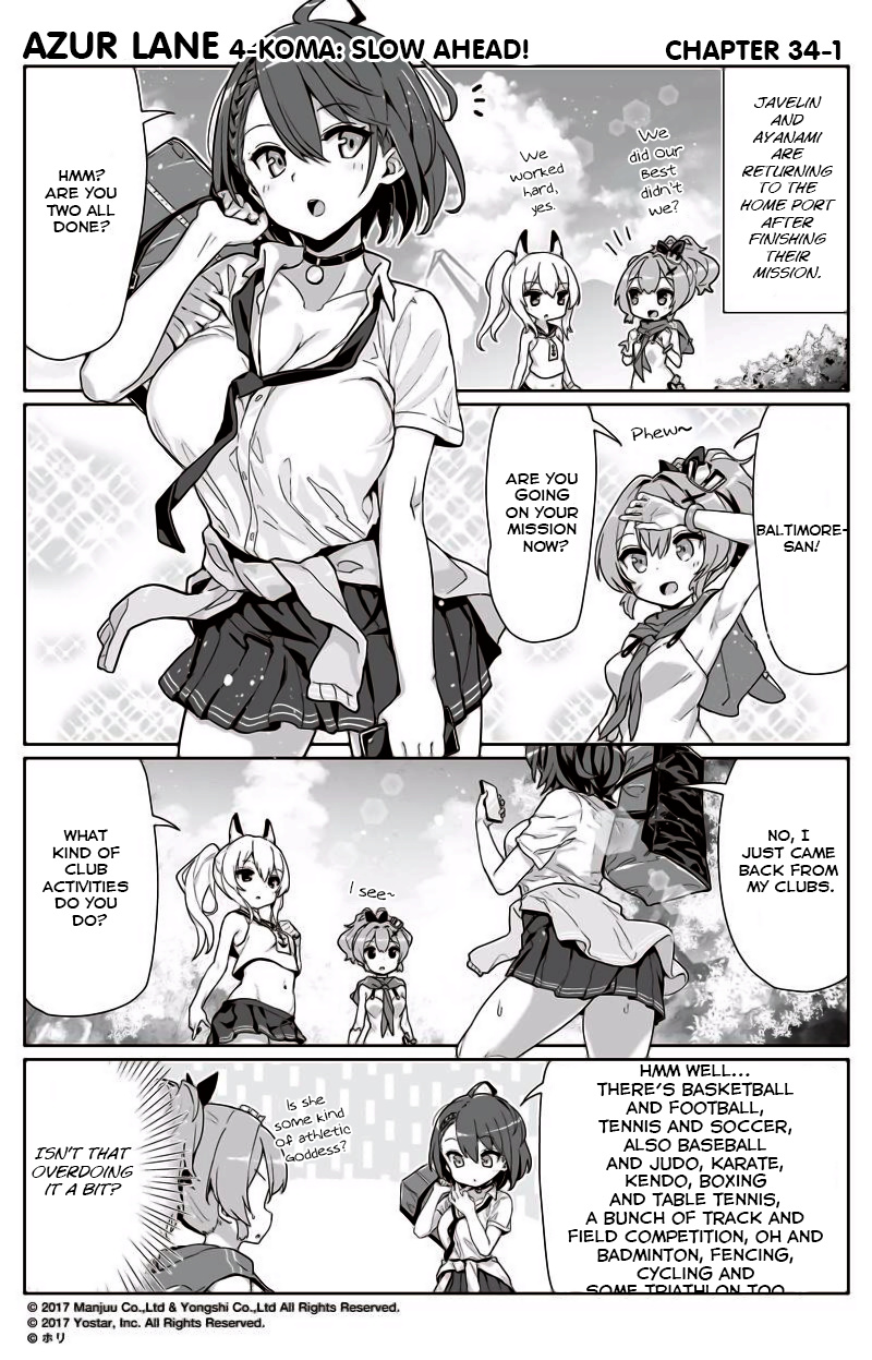 Azur Lane 4-Koma: Slow Ahead - Chapter 34