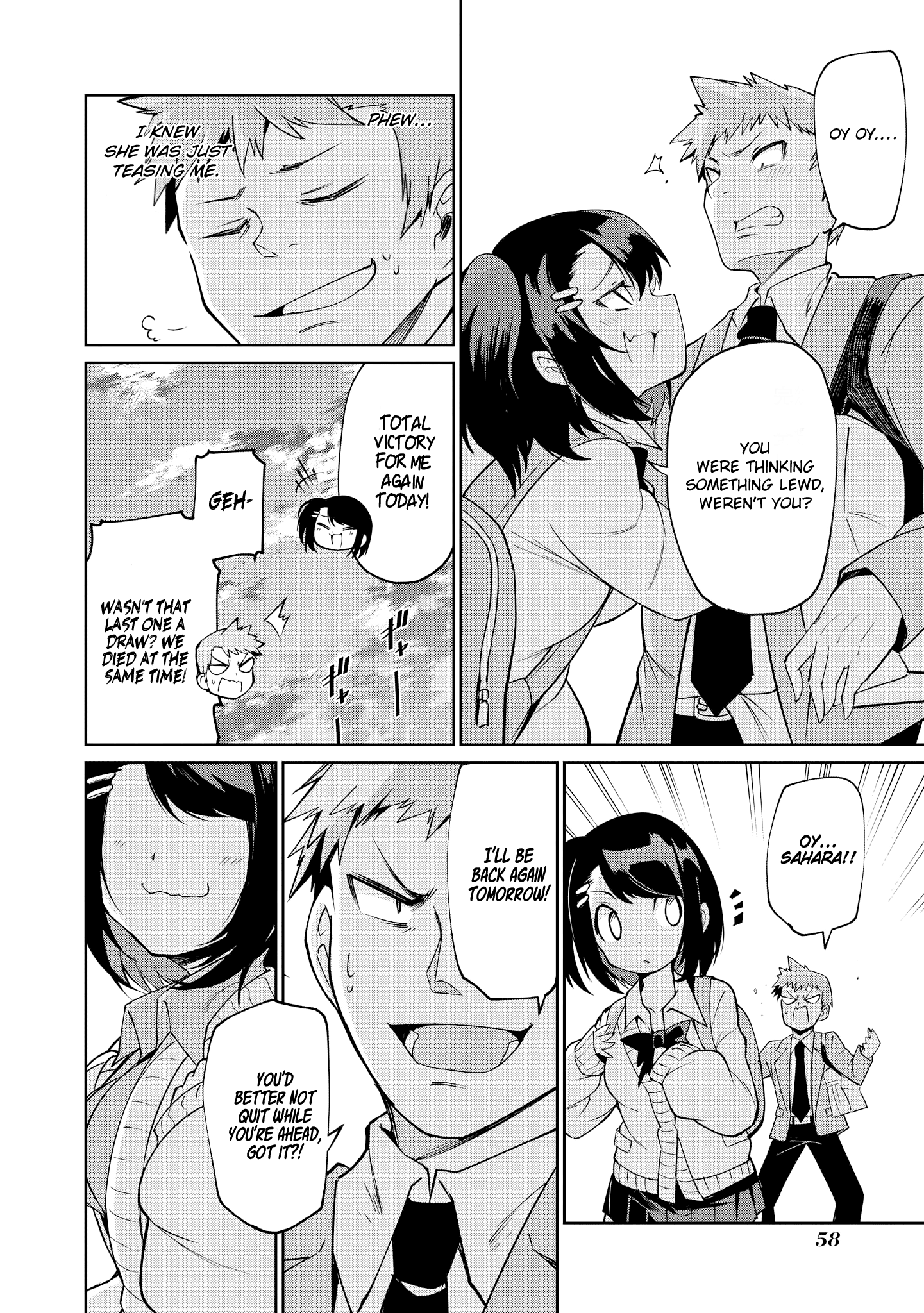 Just Flirting With A Cute, Annoying Kouhai - Chapter 3: Sahara Won't Lose Today Either!