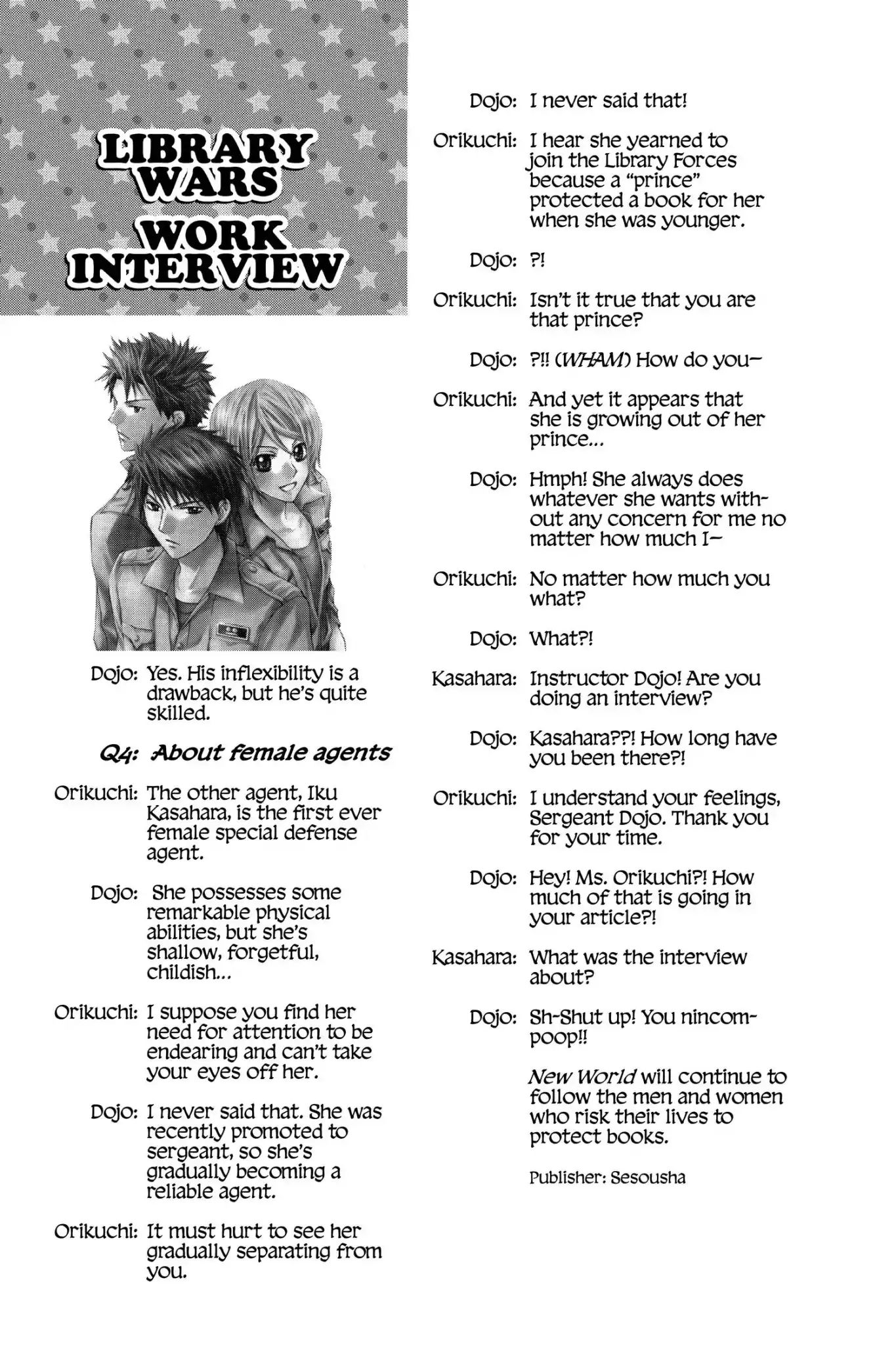 Toshokan Sensou: Love & War - Vol.11 Work Interview