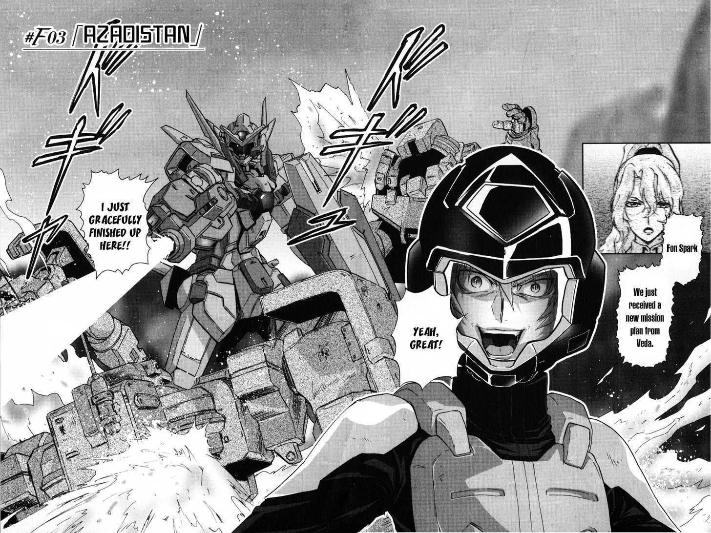 Kidou Senshi Gundam 00F - Vol.1 Chapter 3 : Azadistan