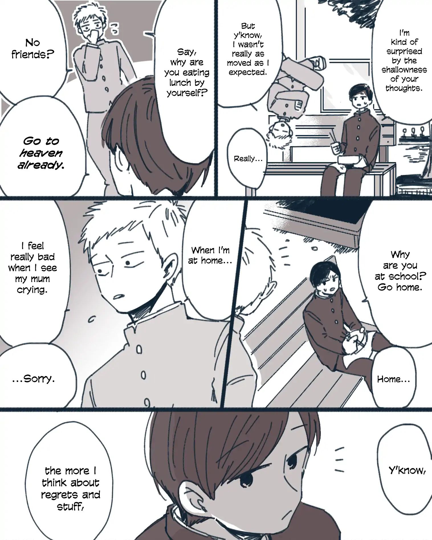 Migihara's Short Manga - Vol.3 Chapter 2: My Friend Won't Go To Heaven