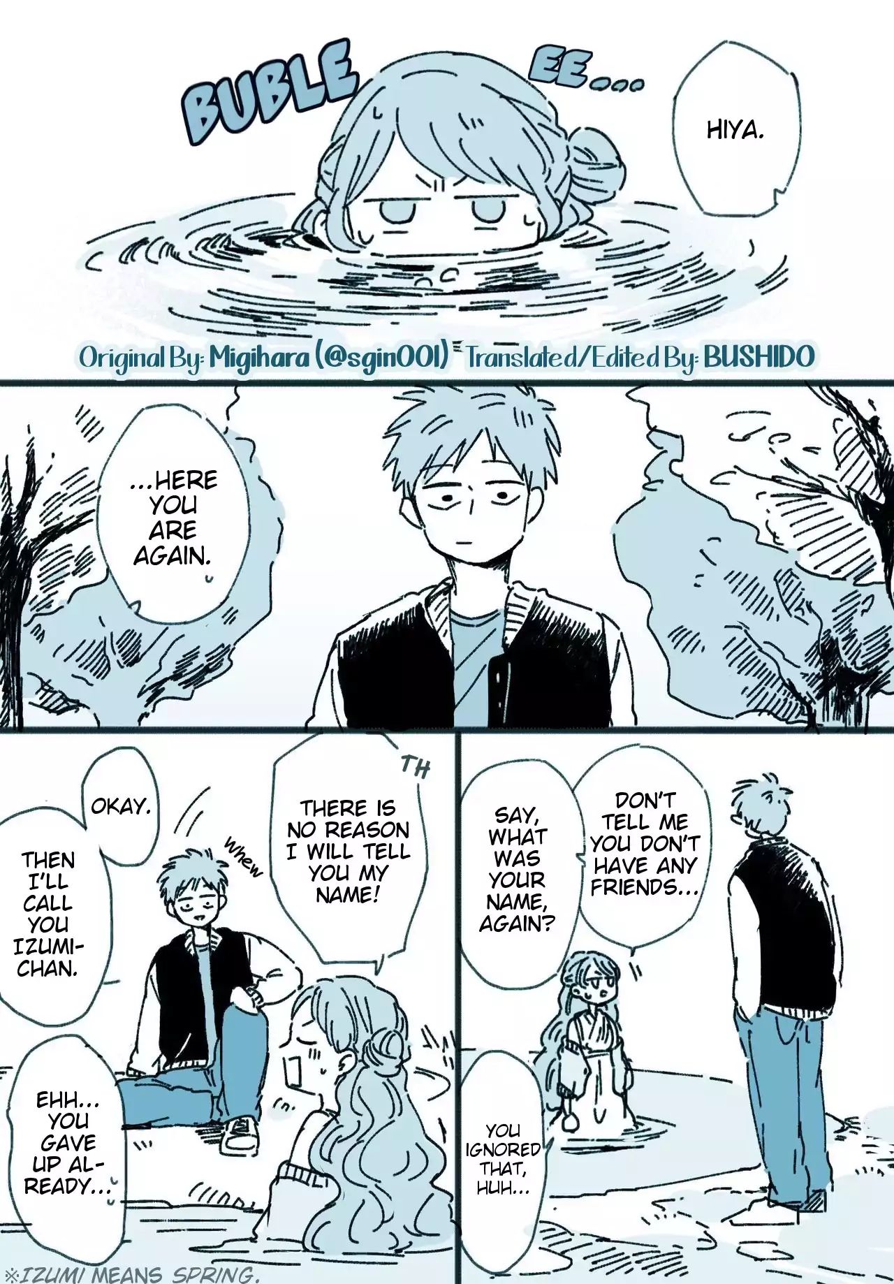 Migihara's Short Manga - Vol.1 Chapter 2: The Lonely Spirit Of The Spring (Part 3)