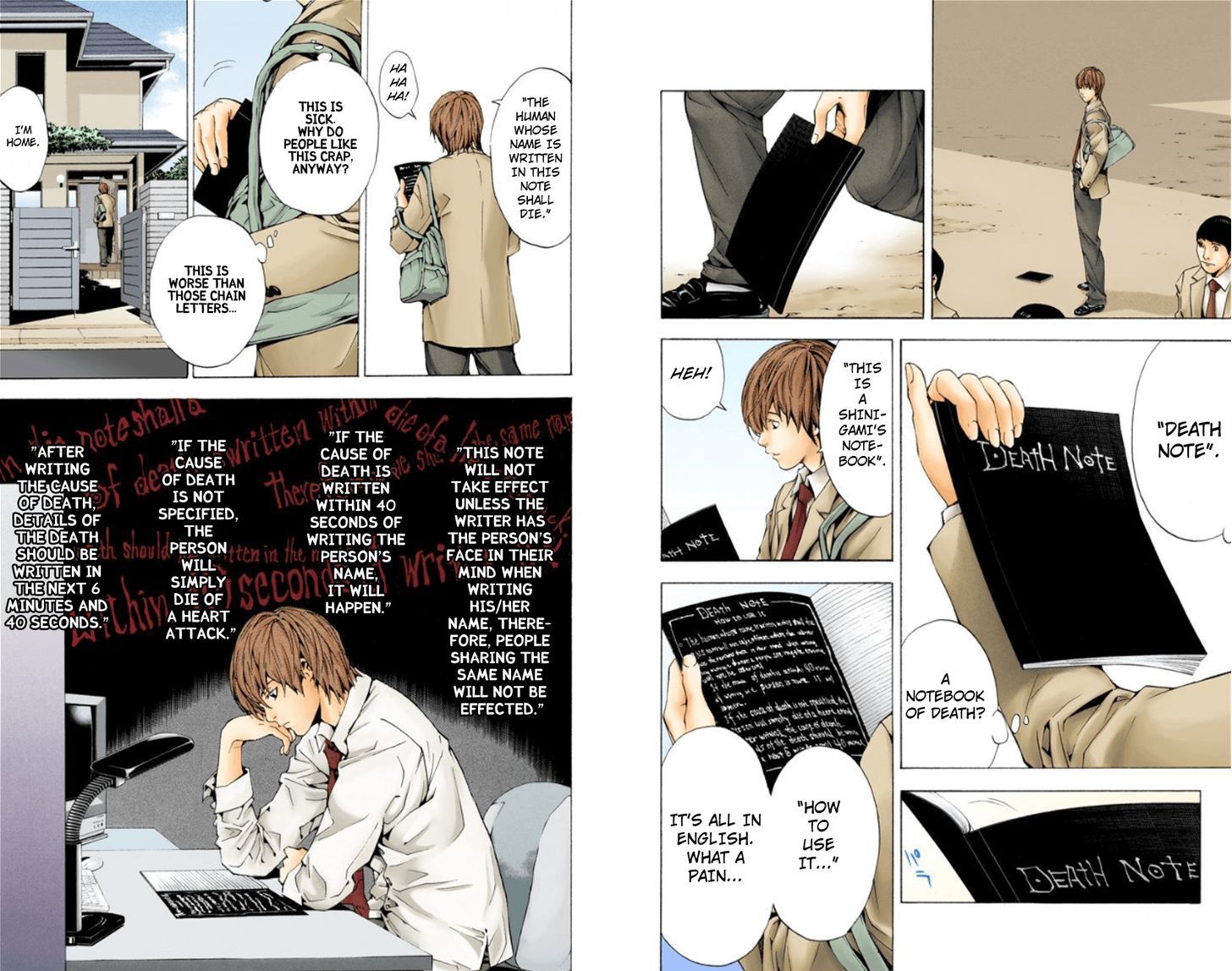 Death Note - Vol.1 Chapter 1.1 : Boredom (Official Color Scans)