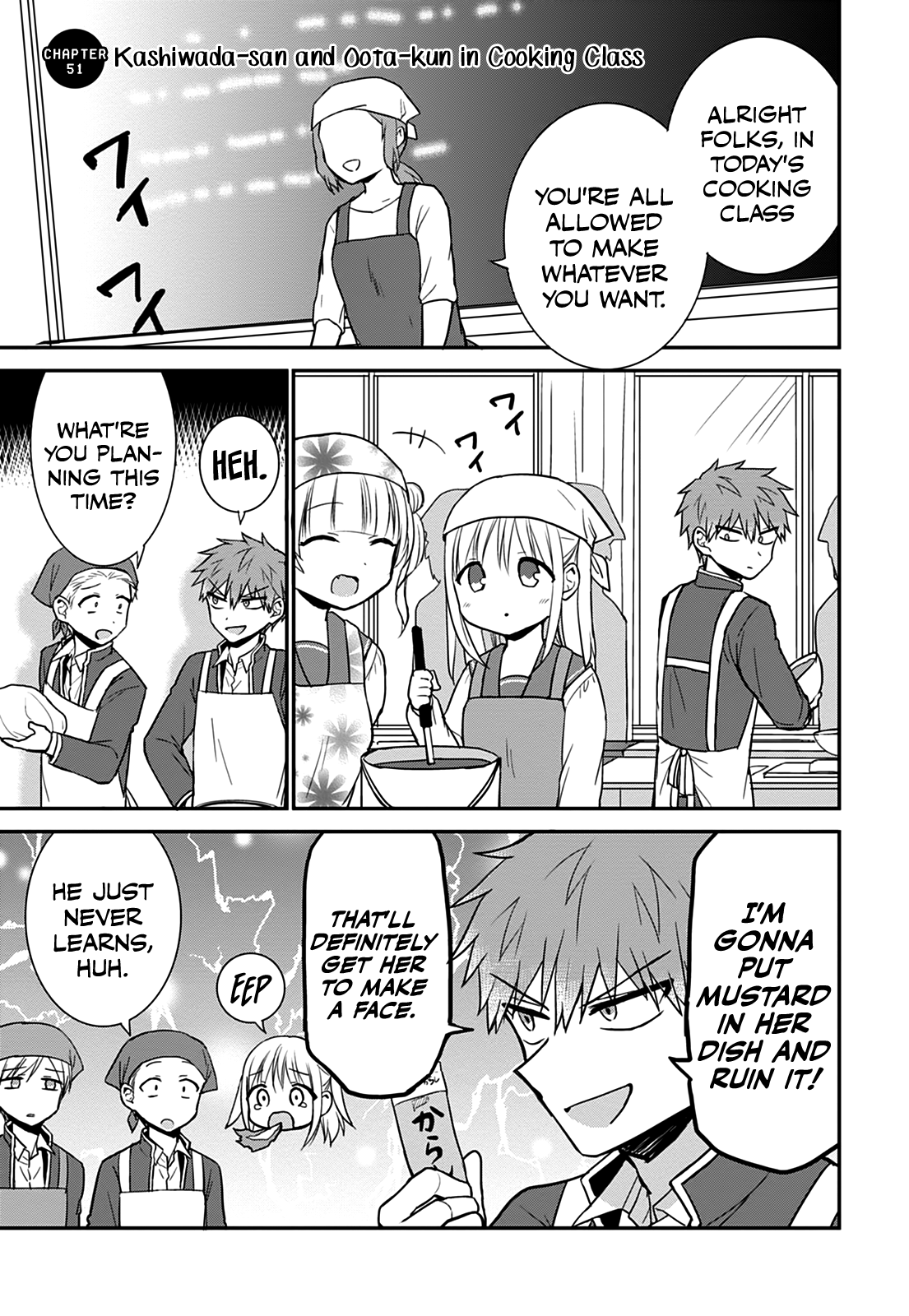 Expressionless Kashiwada-San And Emotional Oota-Kun - Vol.5 Chapter 51: Kashiwada-San And Oota-Kun In Cooking Class