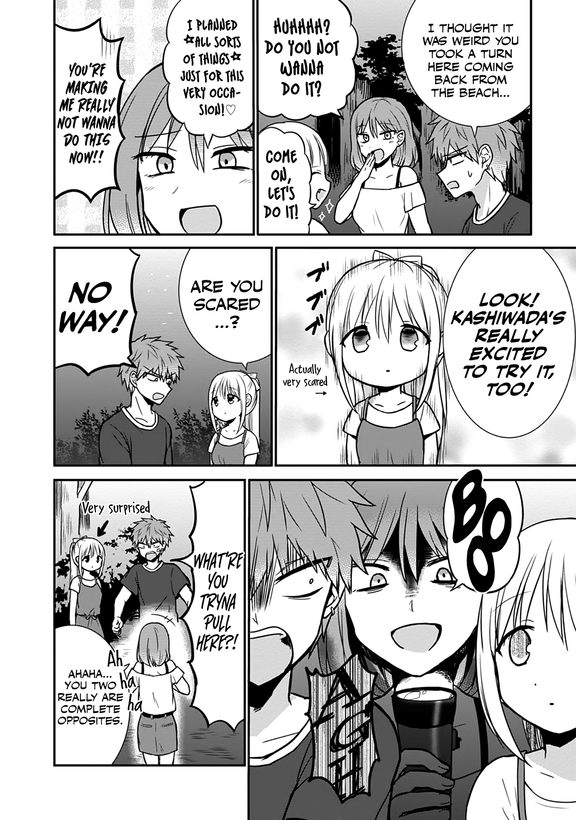 Expressionless Kashiwada-San And Emotional Oota-Kun - Vol.3 Chapter 35: Kashiwada-San And The Test Of Courage