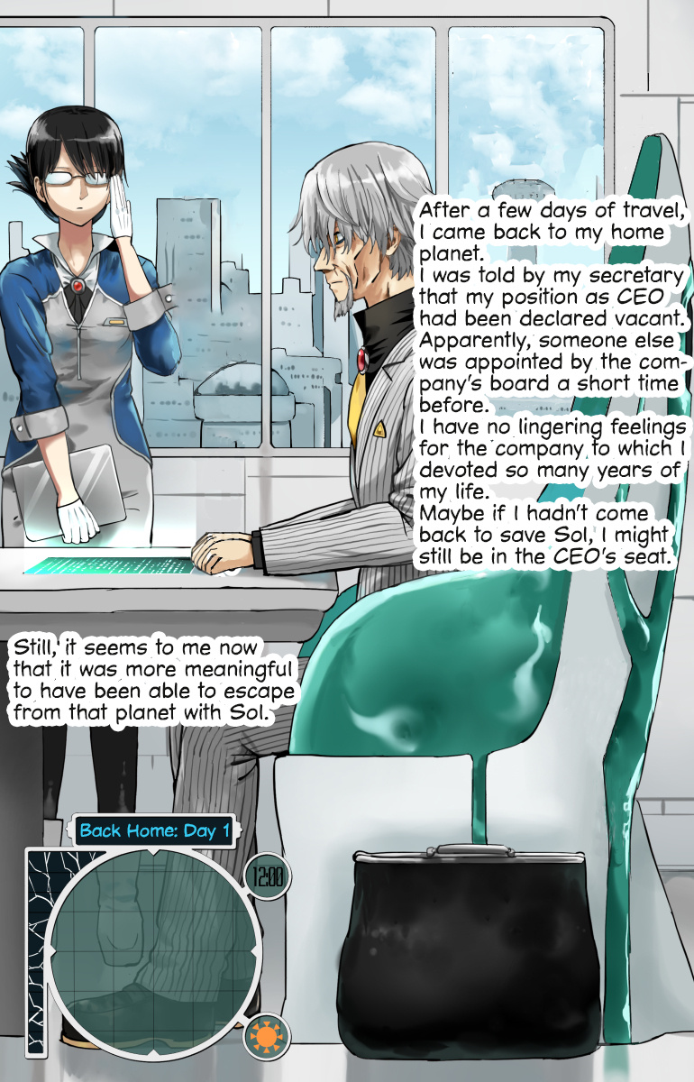 Life On An Uninhabited Planet With An Android - Chapter 52: Back Home - Day 1