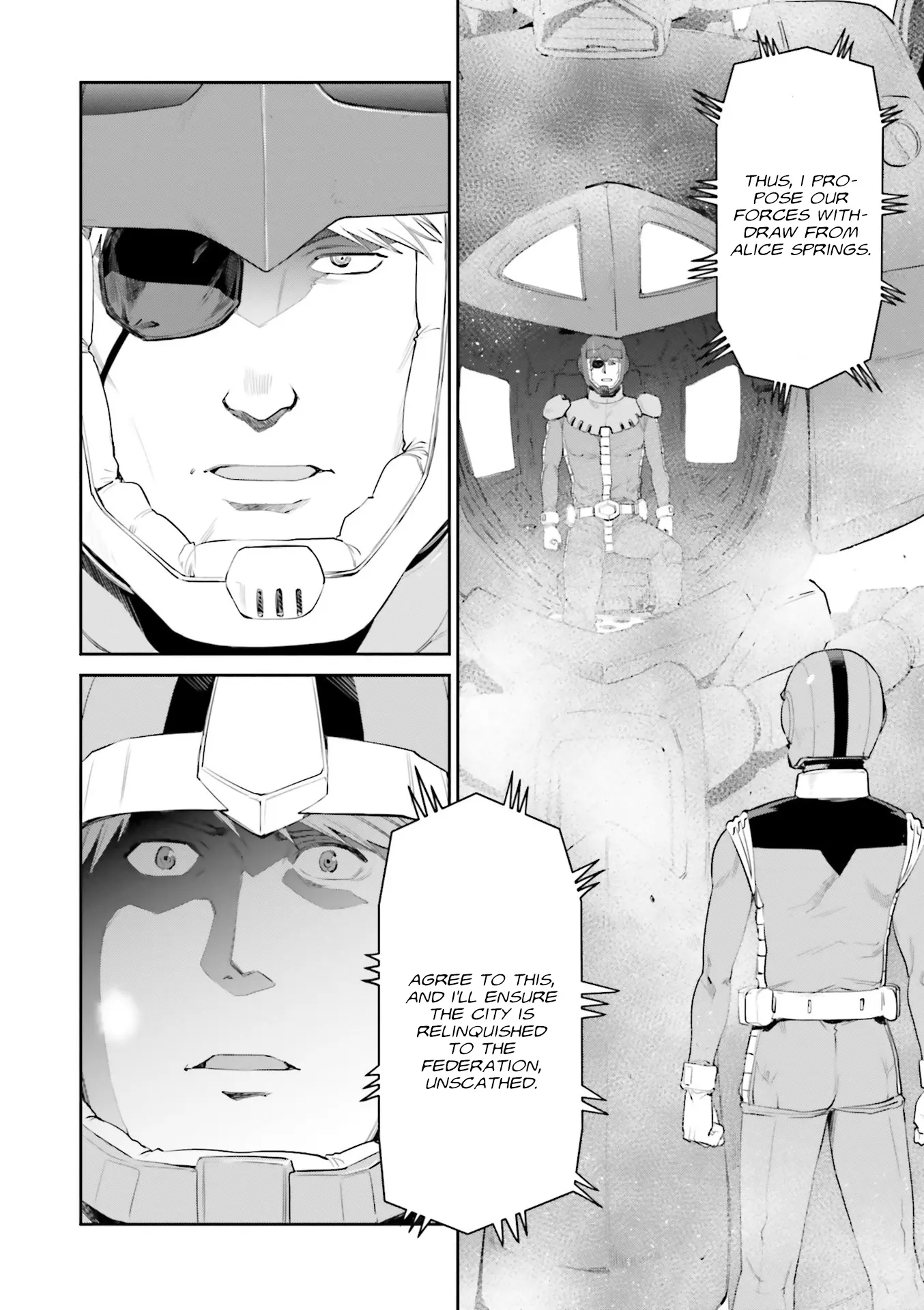 Mobile Suit Gundam Ground Zero - Rise From The Ashes - Vol.2 Chapter 5: Negotiations