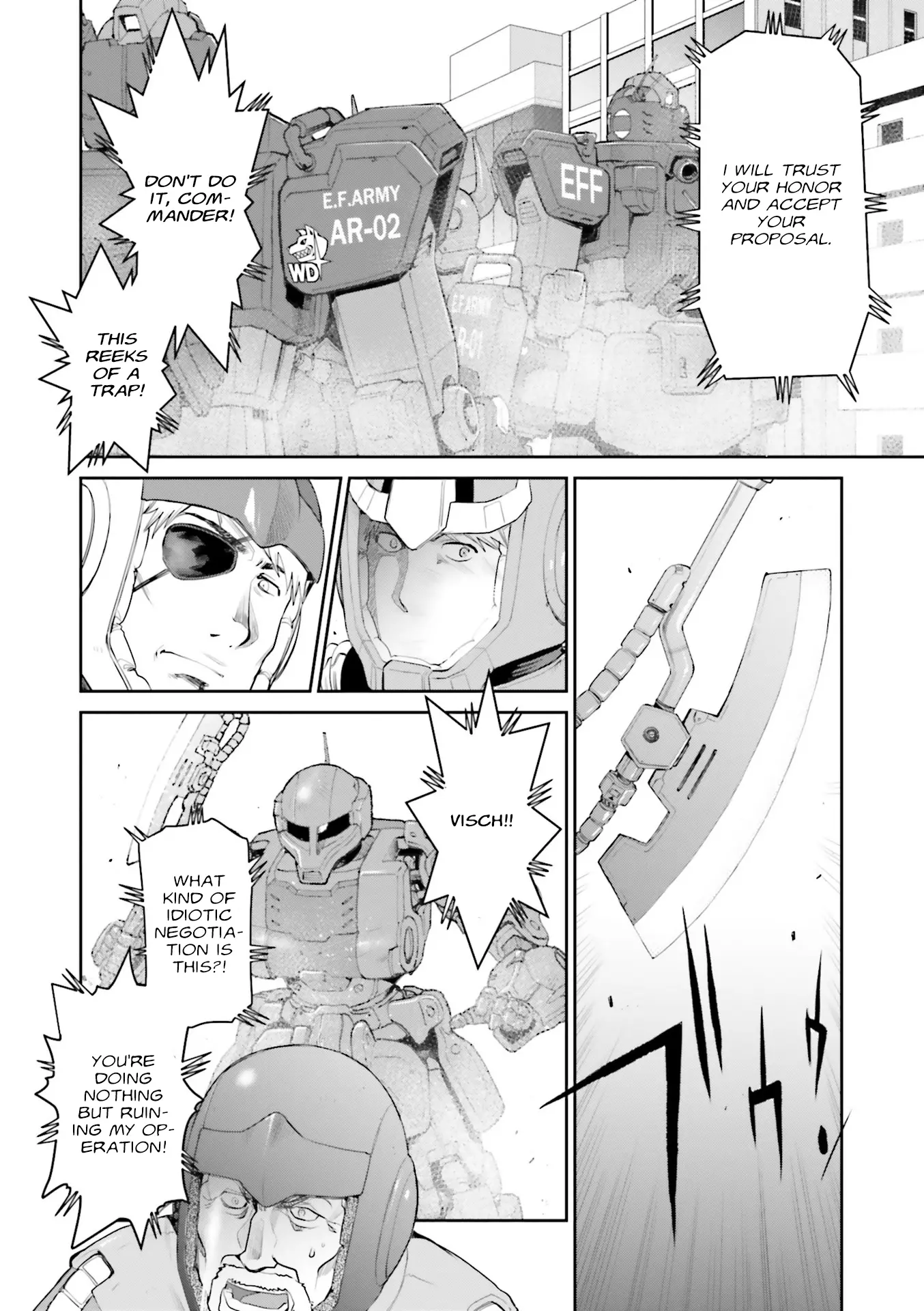 Mobile Suit Gundam Ground Zero - Rise From The Ashes - Vol.2 Chapter 5: Negotiations