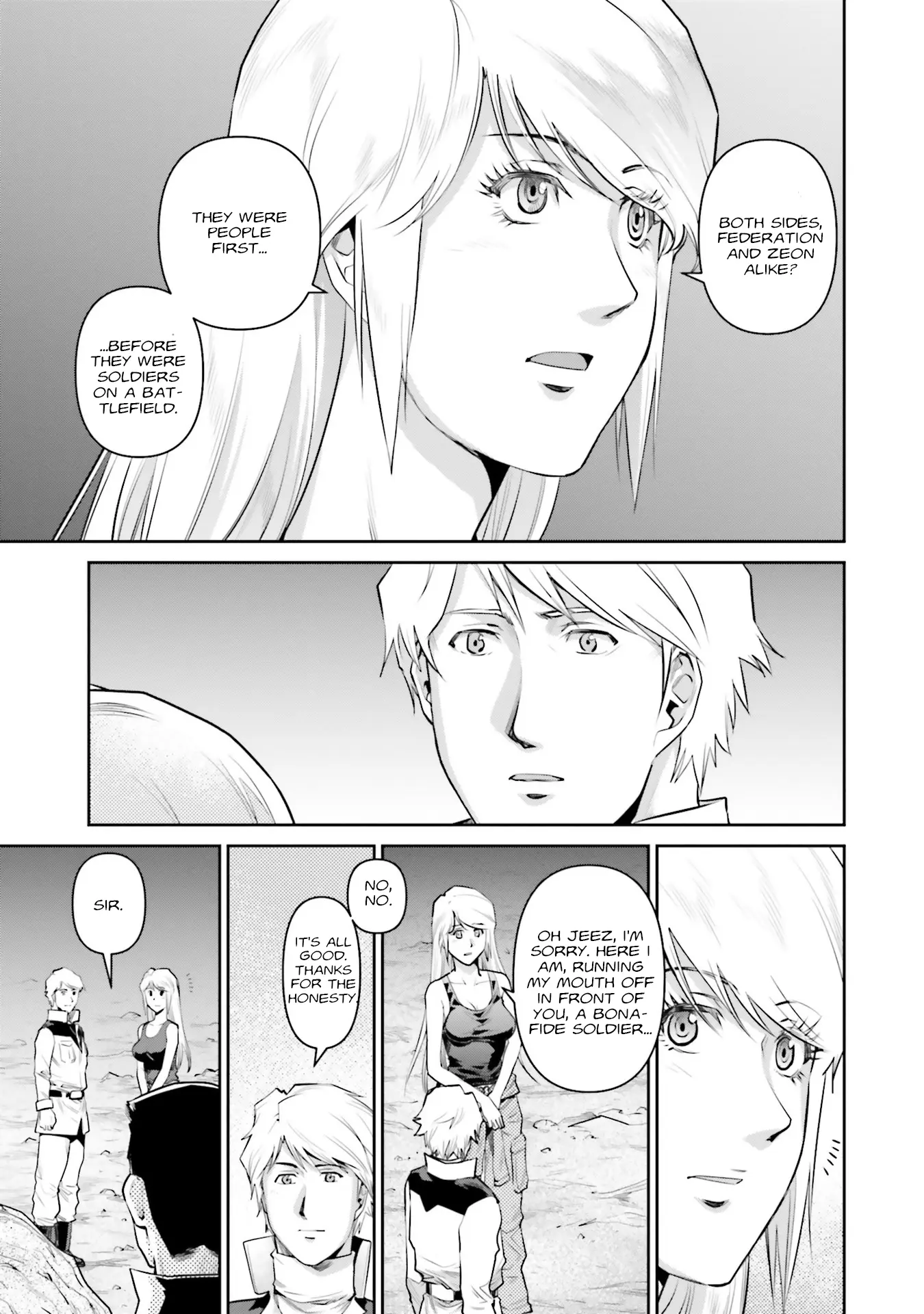 Mobile Suit Gundam Ground Zero - Rise From The Ashes - Vol.3 Chapter 16: Between War And Man