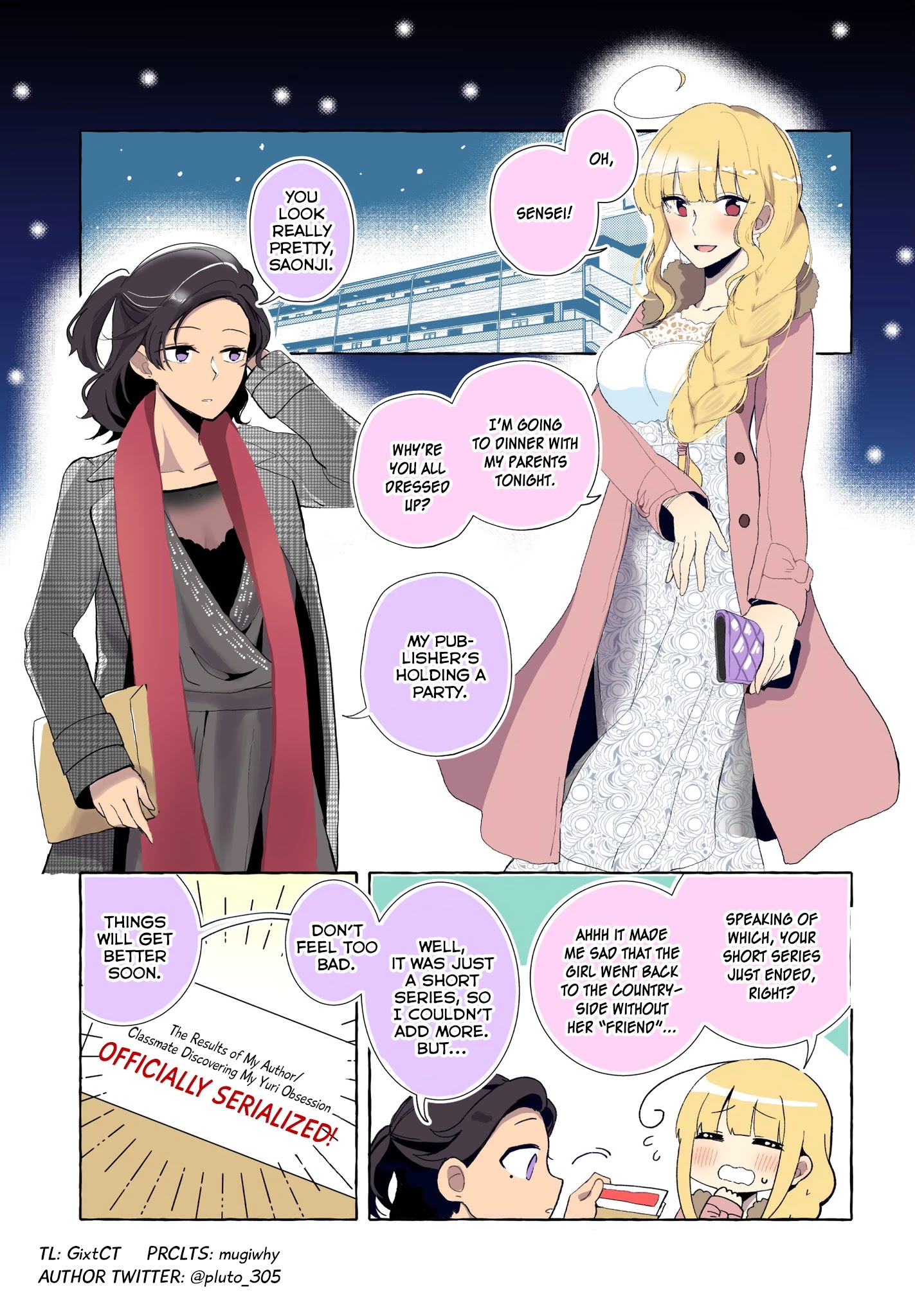 As A Result Of A Classmate's Obsession With Yuri, I Was Exposed As An Author - Chapter 23.1: Bonus Art + Announcement