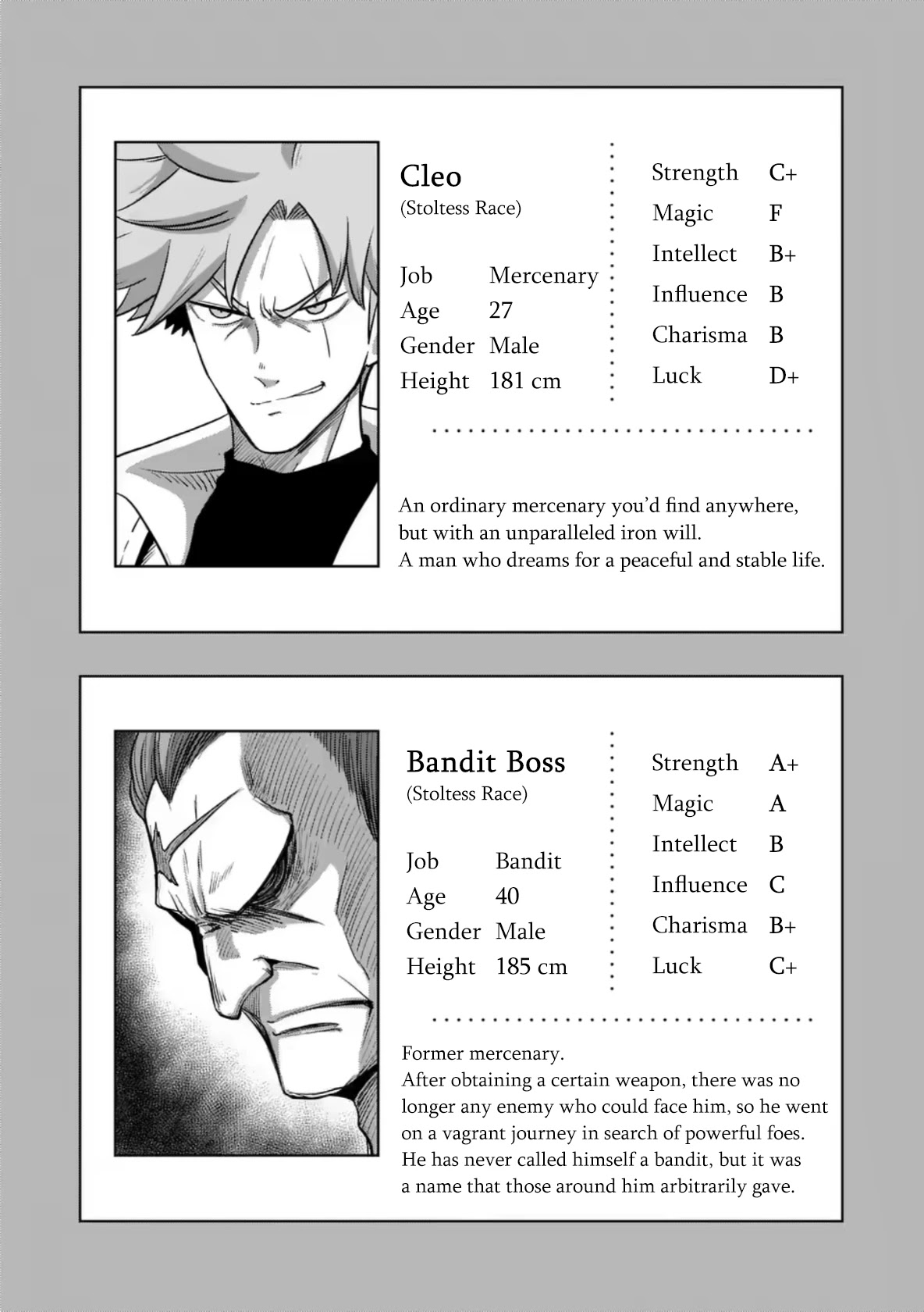 Verndio - Surreal Sword Saga - Chapter 0.1: Bonus: Character Sheets