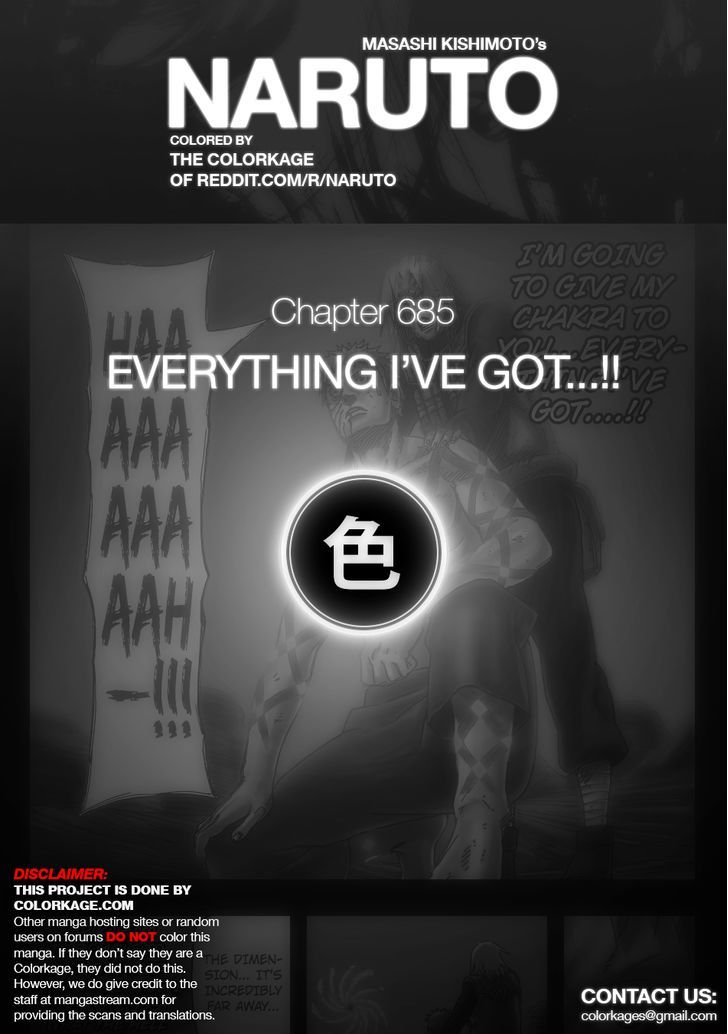 Naruto - Vol.71 Chapter 685.1 : Everything I've Got...!!