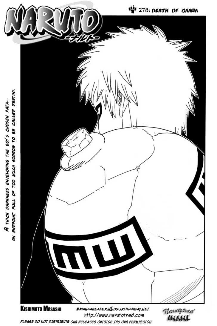 Naruto - Vol.31 Chapter 278 : Death Of Gaara