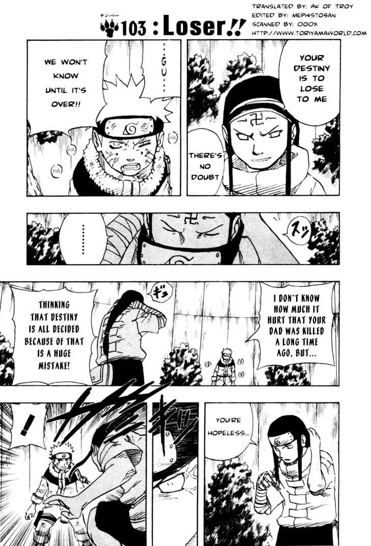 Naruto - Vol.12 Chapter 103 : Loser!!