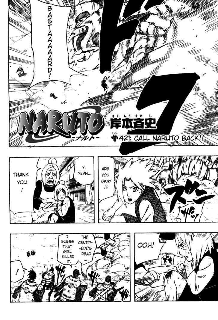 Naruto - Vol.45 Chapter 421 : Call Naruto Back!!