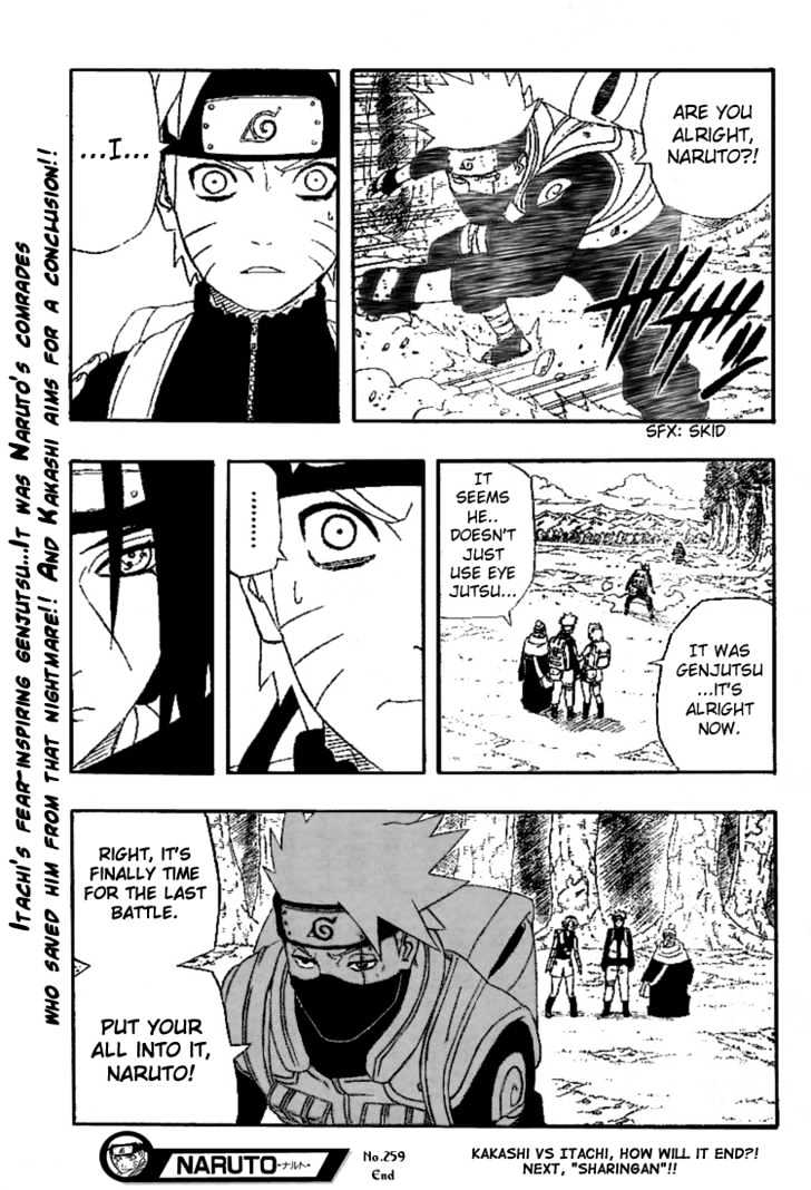 Naruto - Vol.29 Chapter 259 : Itachi's Power...!!