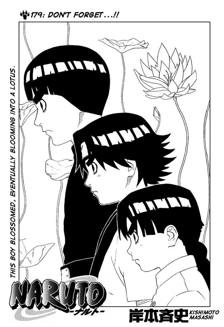 Naruto - Vol.20 Chapter 179 : Don't Forget...!!