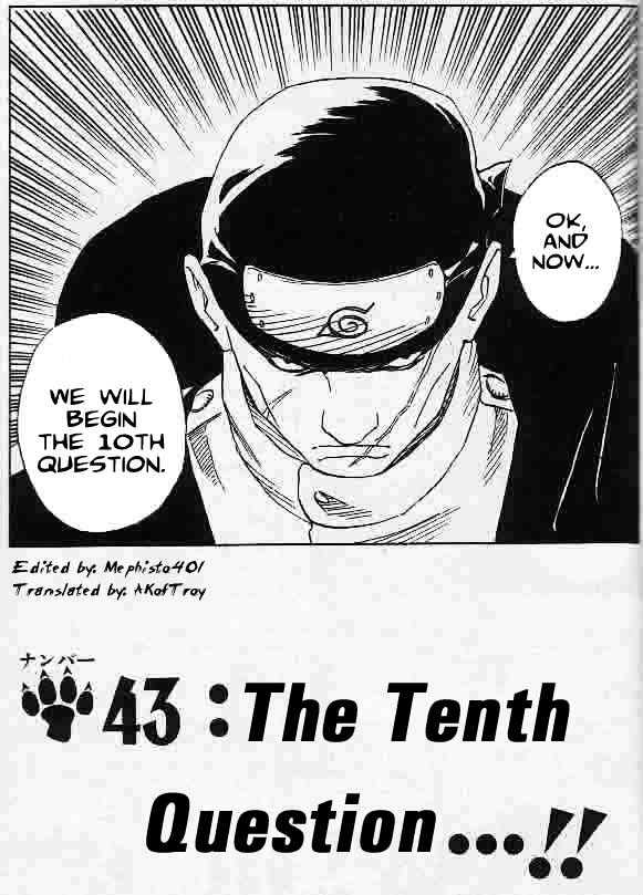 Naruto - Vol.5 Chapter 43 : The Tenth Question...!!