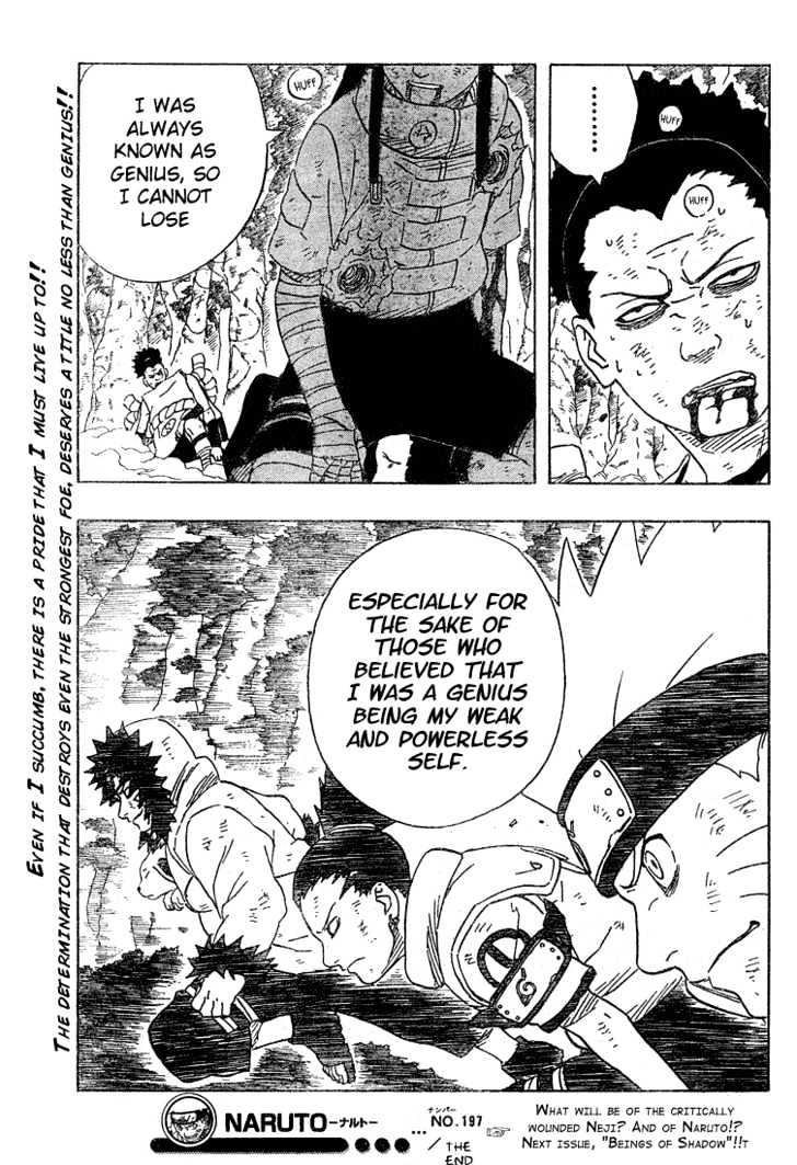 Naruto - Vol.22 Chapter 197 : Unyielding Determination