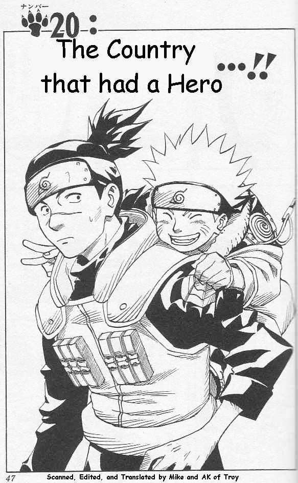 Naruto - Vol.3 Chapter 20 : The Country That Had A Hero