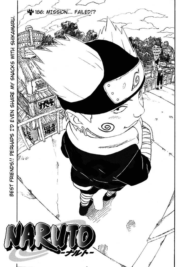 Naruto - Vol.21 Chapter 186 : Failure...?!