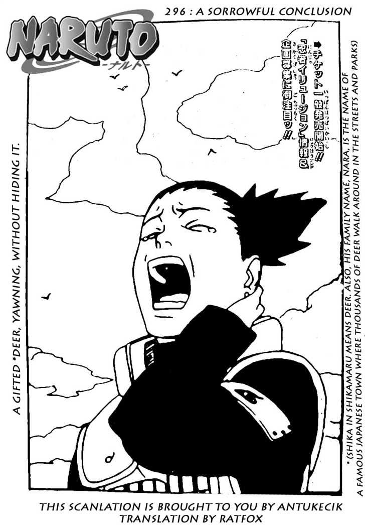 Naruto - Vol.33 Chapter 296 : A Sorrowful Conclusion