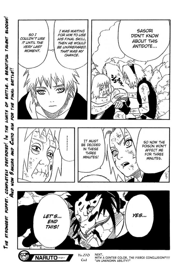 Naruto - Vol.30 Chapter 270 : Miscalculation...!!