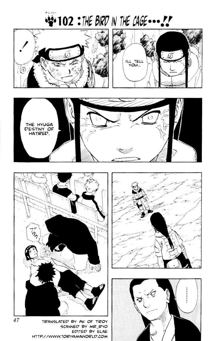 Naruto - Vol.12 Chapter 102 : The Bird In The Cage...!!