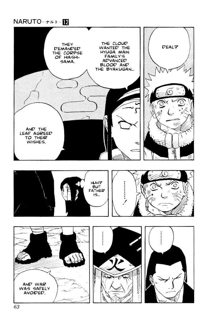 Naruto - Vol.12 Chapter 102 : The Bird In The Cage...!!