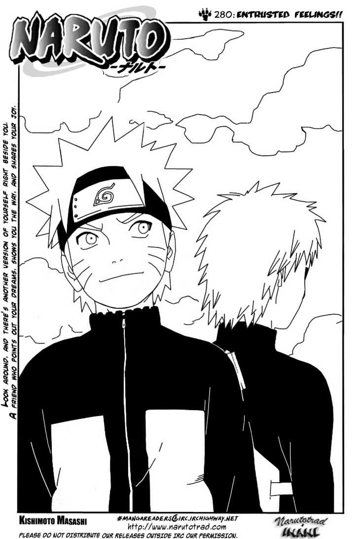 Naruto - Vol.31 Chapter 280 : Entrusted Feelings!!