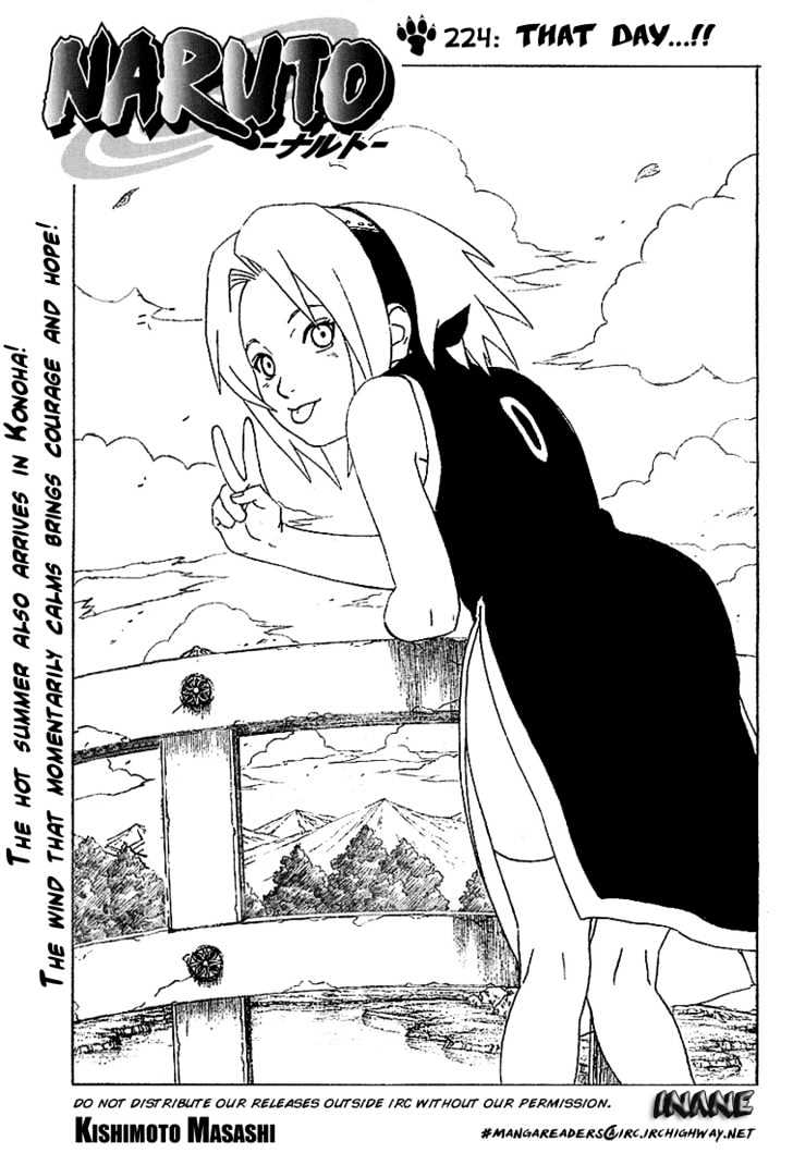 Naruto - Vol.25 Chapter 224 : That Day...!!