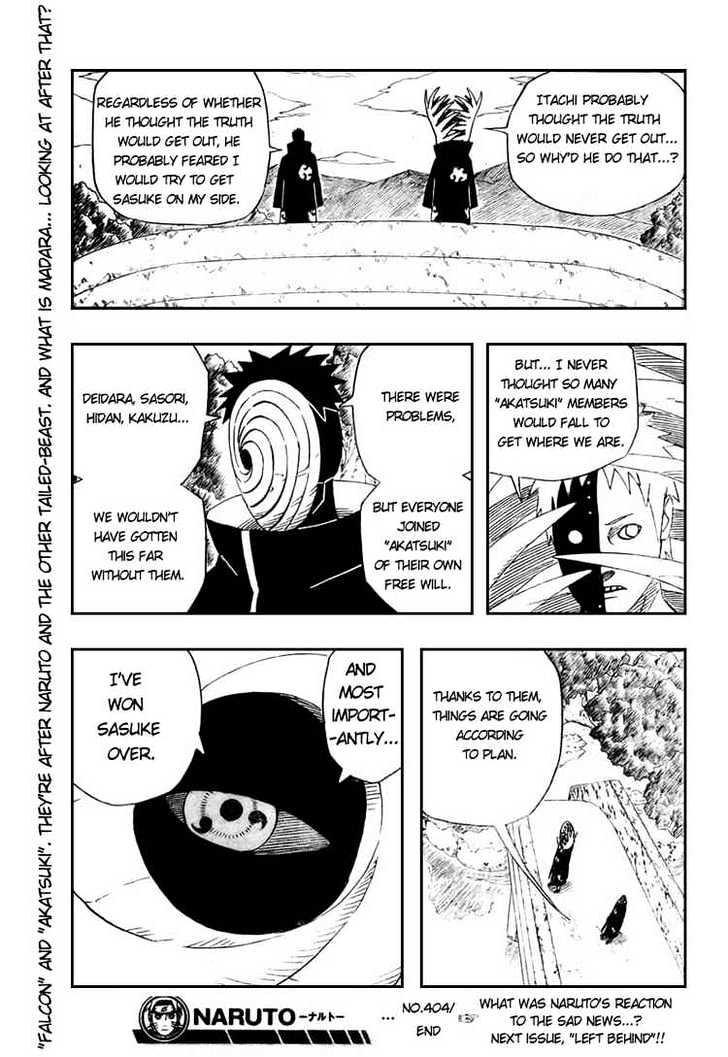 Naruto - Vol.44 Chapter 404 : Falcon And Akatsuki