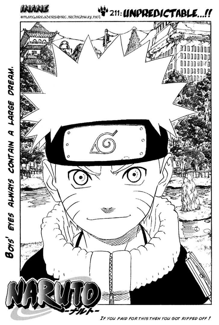 Naruto - Vol.24 Chapter 211 : Unpredictable...!!