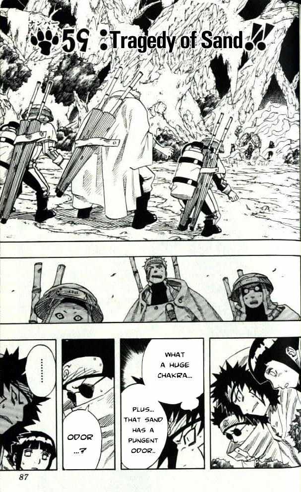 Naruto - Vol.7 Chapter 59 : Tragedy Of Sand!!