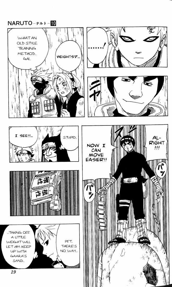 Naruto - Vol.10 Chapter 82 : Lee's Secret!!