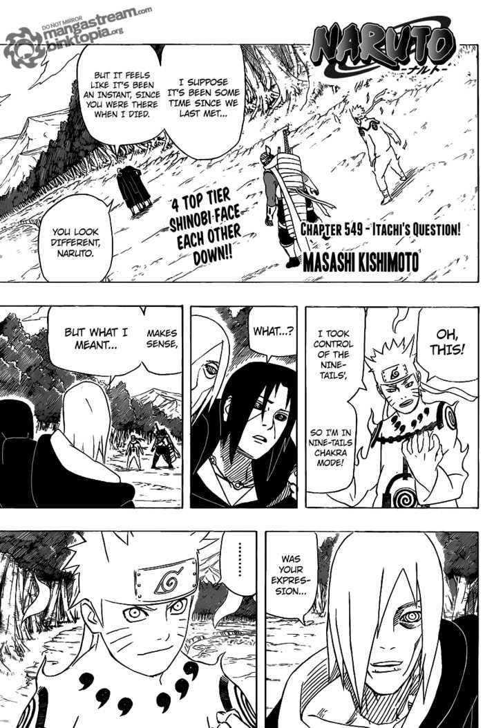 Naruto - Vol.58 Chapter 549 : Itachi's Question!