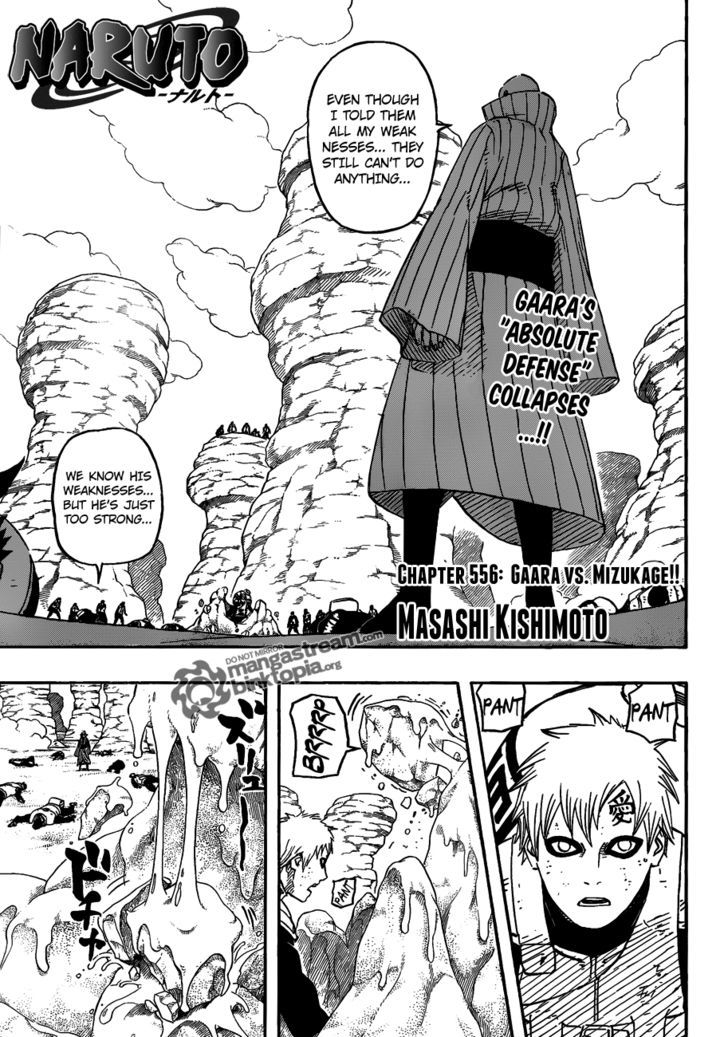 Naruto - Vol.59 Chapter 556 : Gaara Vs Mizukage