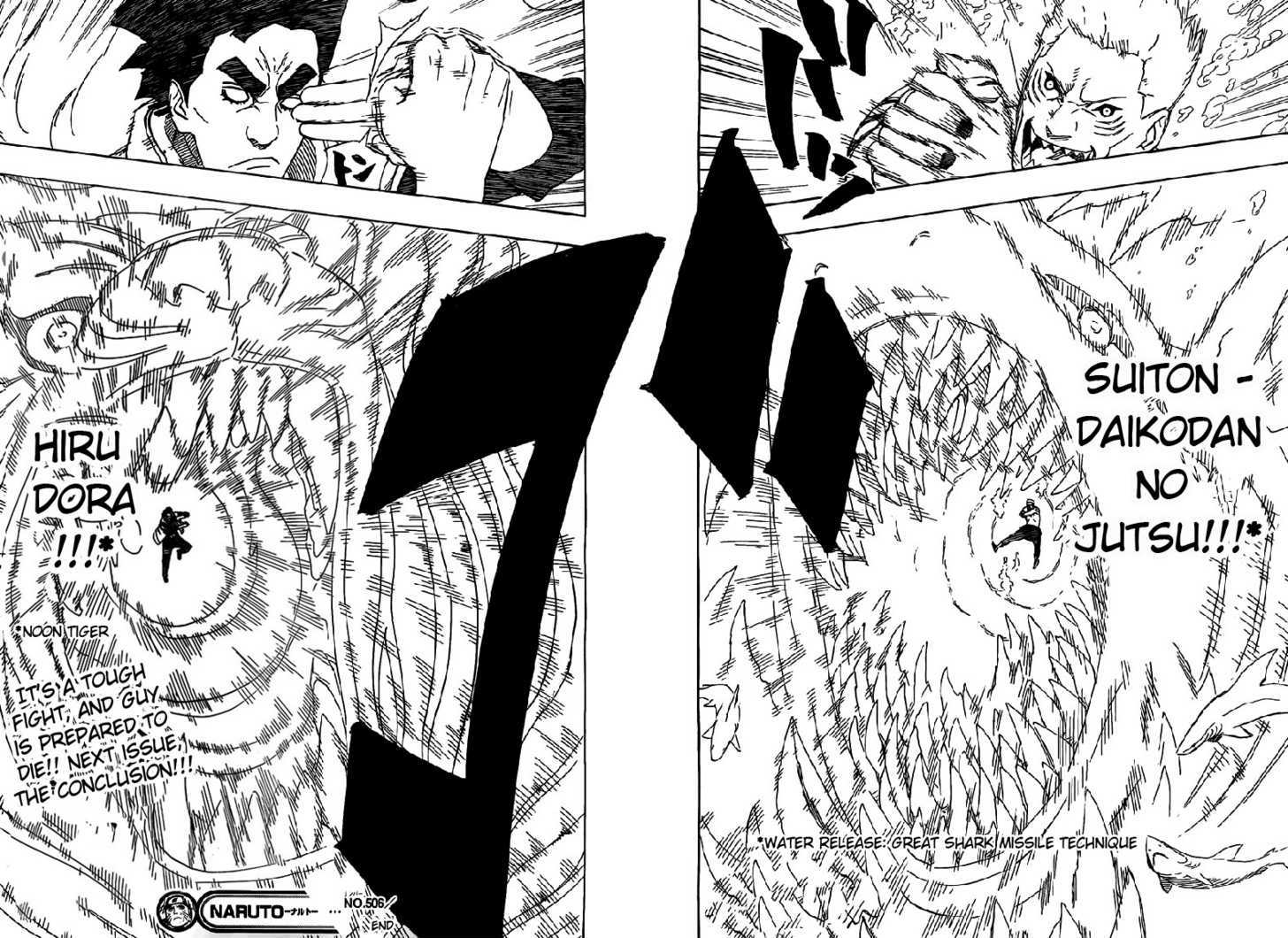 Naruto - Vol.54 Chapter 506 : Gai Vs. Kisame