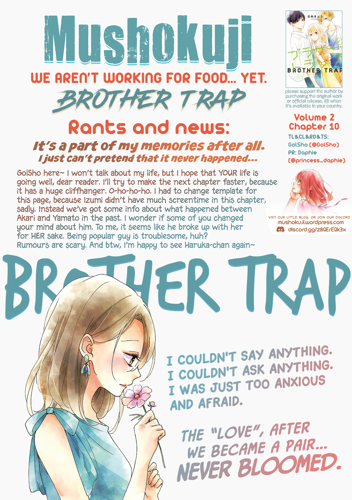 Brother Trap - Vol.2 Chapter 10: Moving Forward