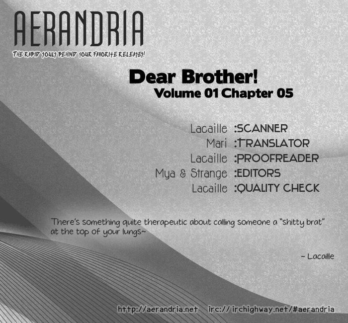 Dear Brother! - Vol.1 Chapter 5 : Because I'm Your Little Sister...