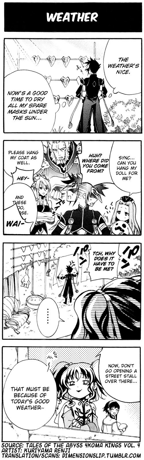 Tales Of The Abyss 4Koma Kings - Chapter 67 : V4 	Weather