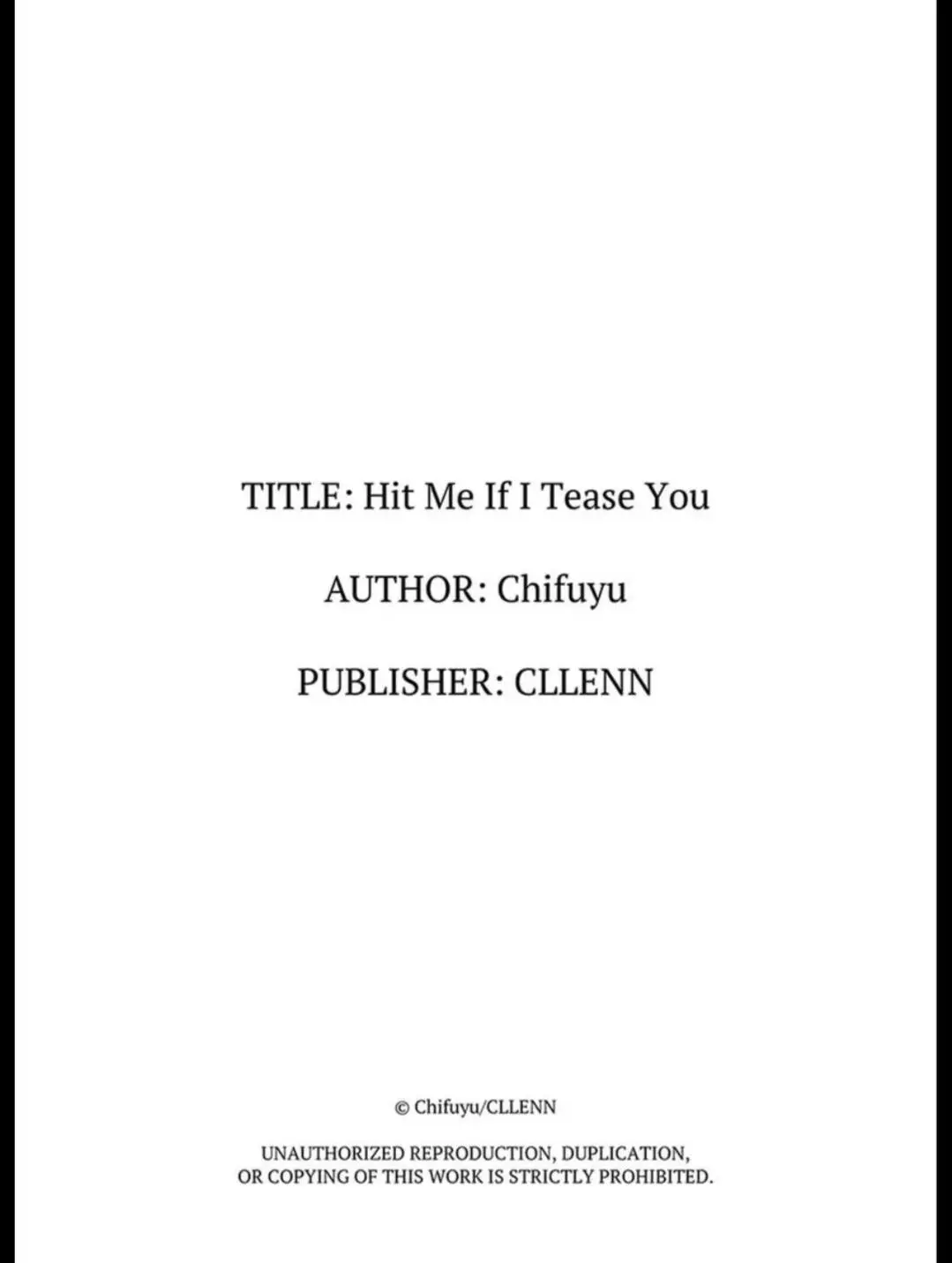 Hit Me If I Tease You - Chapter 1