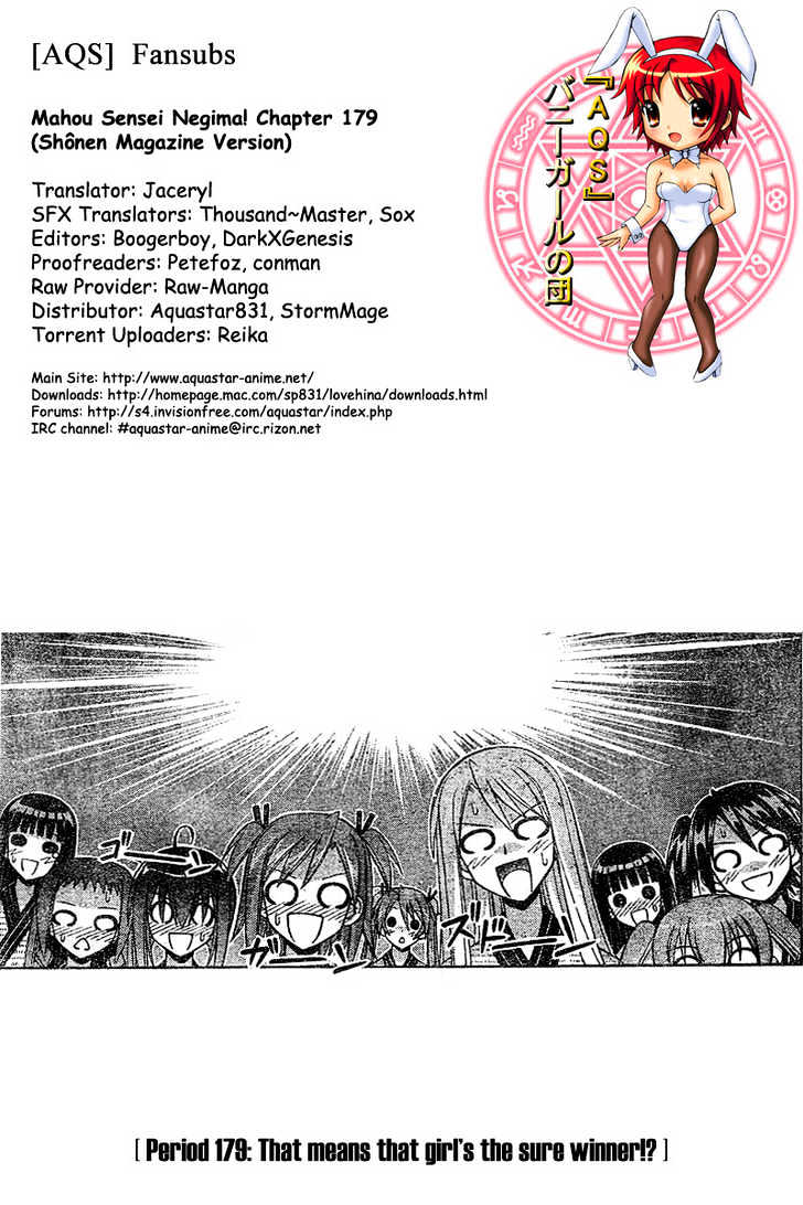 Mahou Sensei Negima! - Vol.20 Chapter 179 : She S The One For Negi!?