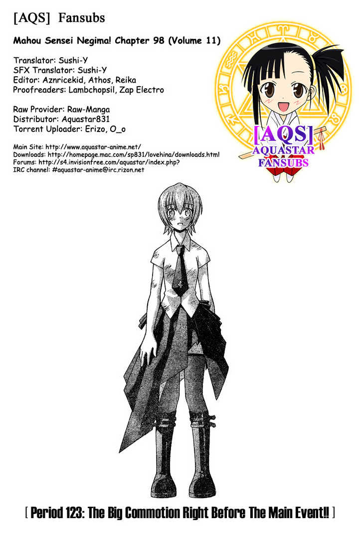 Mahou Sensei Negima! - Vol.14 Chapter 123 : Pre-Performance Madness!!