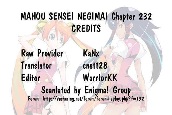 Mahou Sensei Negima! - Vol.26 Chapter 232 : Ep1:  Rakan Sets Out Â™¥  - Continued Again