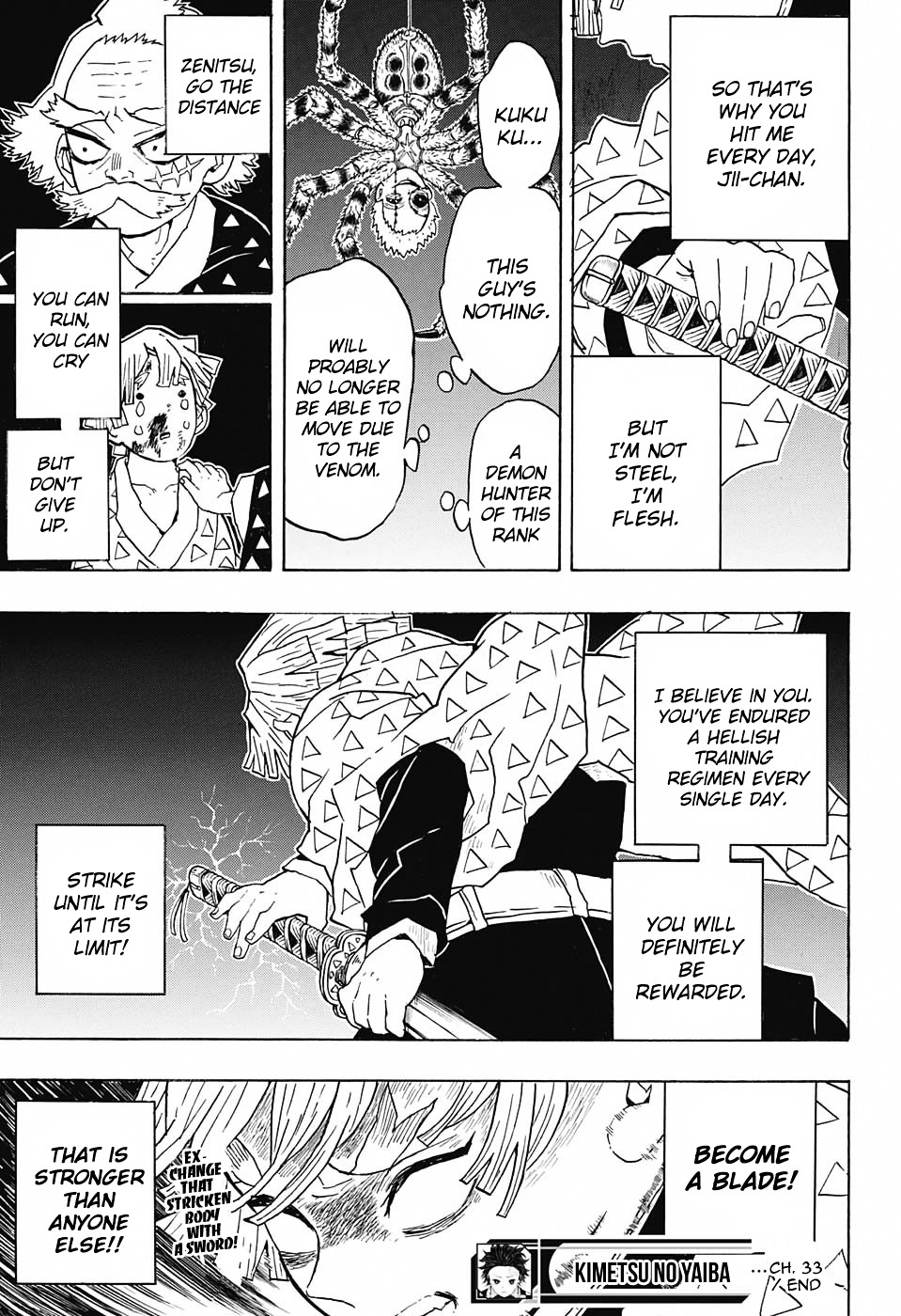 Kimetsu No Yaiba - Chapter 33 : Pain, Going Forward While Writhing