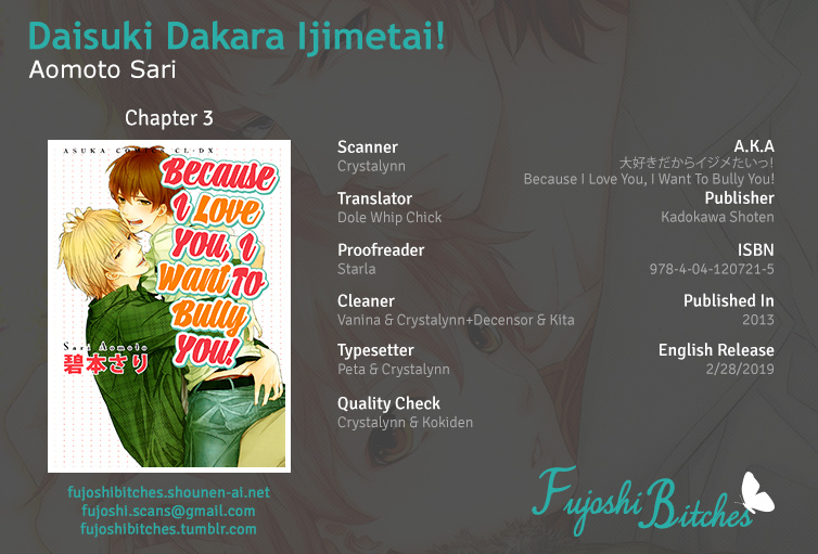 Daisuki Dakara Ijimetai! - Vol.1 Chapter 3