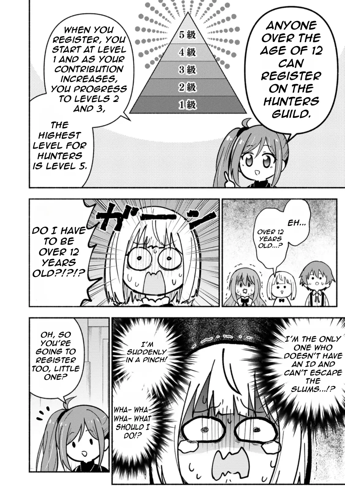 Isekai No Ochibi-Chan Wa Kyou Mo Nanika Wo Tsukuri Dasu - Vol.1 Chapter 4: Hunter's Guild And Relocation